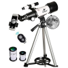 Gskyer Telescope, 70mm Aperture 400mm AZ Mount Astronomical Refracting Telescope for Kids Beginners