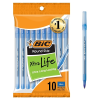 BIC Round Stic Xtra Life Ballpoint Pens, Medium Point (1.0mm), Black Ink, 10-Count Pack