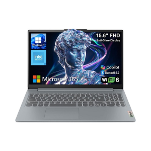 Lenovo Essential 15.6" FHD Everyday Laptop – Intel N100 Processor, 4GB LPDDR5 RAM, 128GB UFS Storage, Windows 11, Microsoft 365, Long Battery Life, Anti-Glare Display, WiFi 6 & USB-C