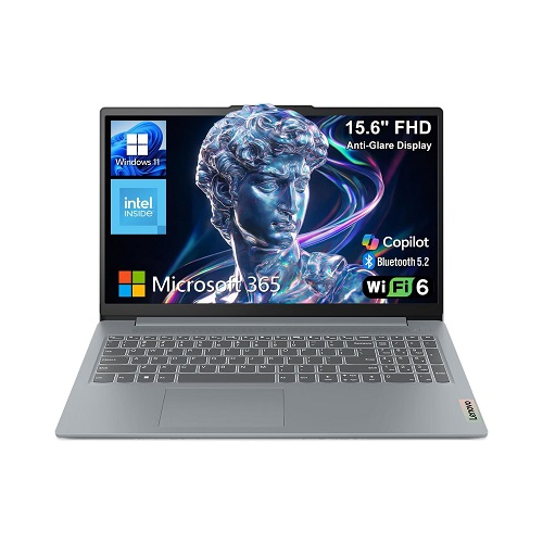Lenovo Essential 15.6" FHD Everyday Laptop – Intel N100 Processor, 4GB LPDDR5 RAM, 128GB UFS Storage, Windows 11, Microsoft 365, Long Battery Life, Anti-Glare Display, WiFi 6 & USB-C